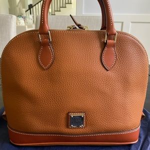 Dooney & Bourke Zip Zip Satchel Caramel color